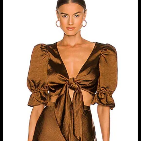 NWT LPA Revolve Candy Top in Chocolate Brown XS - Picture 1 of 12